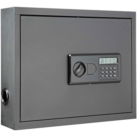 GLOBAL INDUSTRIAL Wall-Mount Laptop Security Cabinet, Charcoal 249329